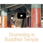 Drumming in Buddhist Temple