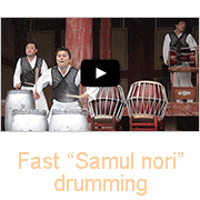 Fast “Samul nori” drumming