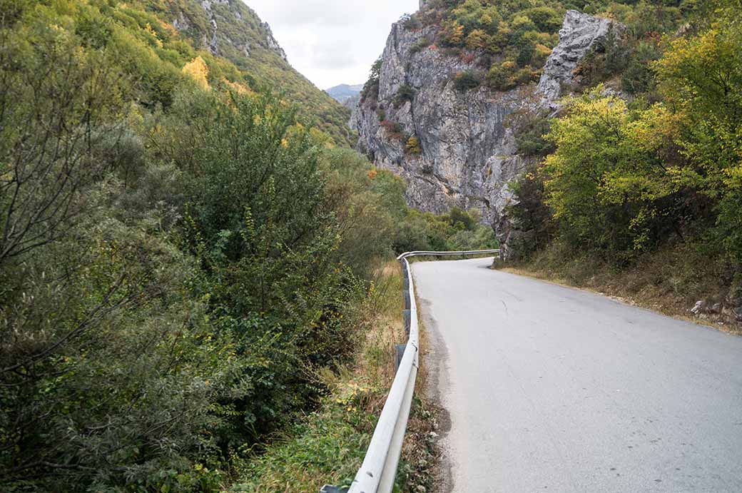 Rugova Canyon road