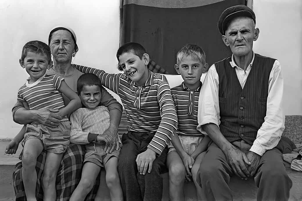 Ragip Qarkaxhija with wife and boys