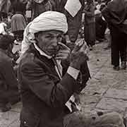 Albanian man at the market in Peja