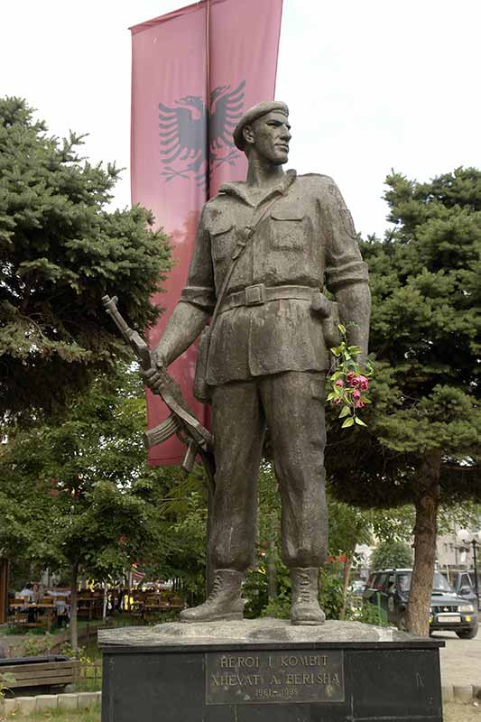 Xhevat Berisha statue