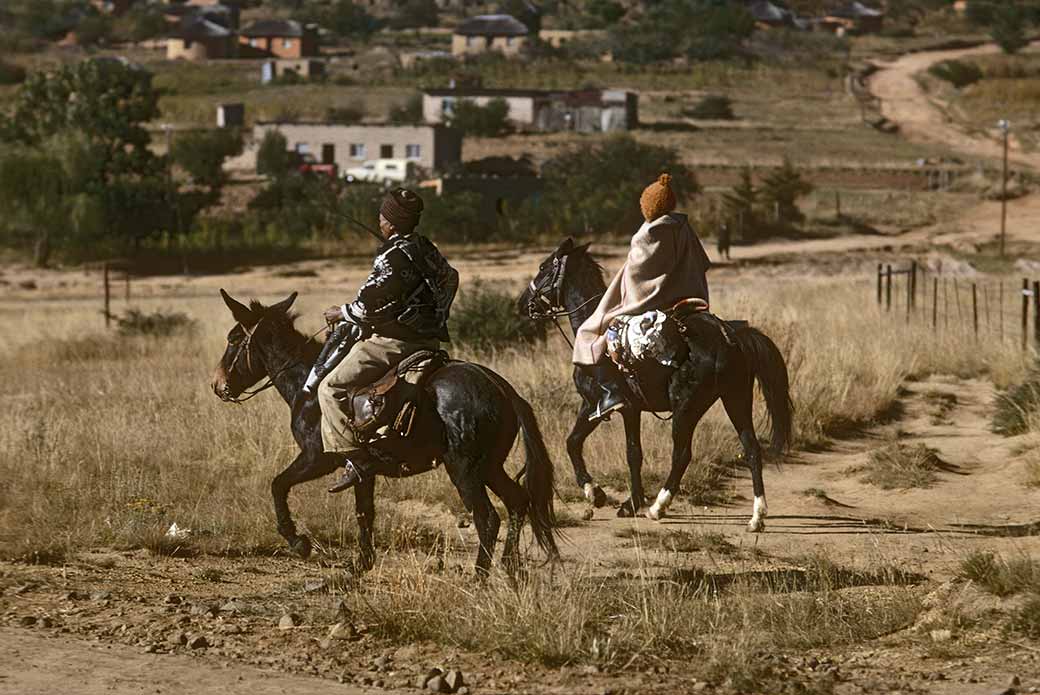 Basotho horsemen