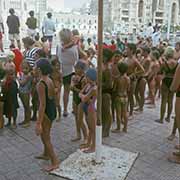 Girls and boys at swim festival