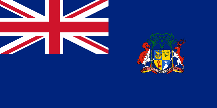Roped & Toggled Mauritius Civil Red Ensign Courtesy Boat Flag 