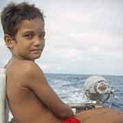 Young boy on the boat