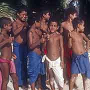 Boys on the beach, Lamotrek