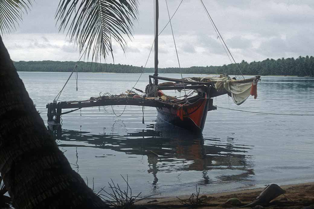 Canoe in Pulowat lagoon