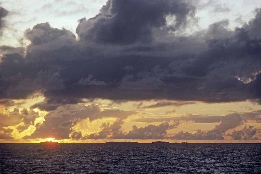 Sunset over Ulithi atoll