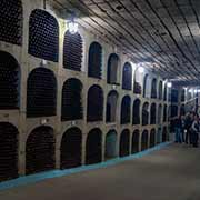 Wine bottles stored in Mileștii Mici