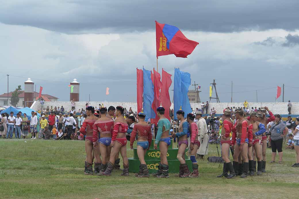 Mongolian wrestlers