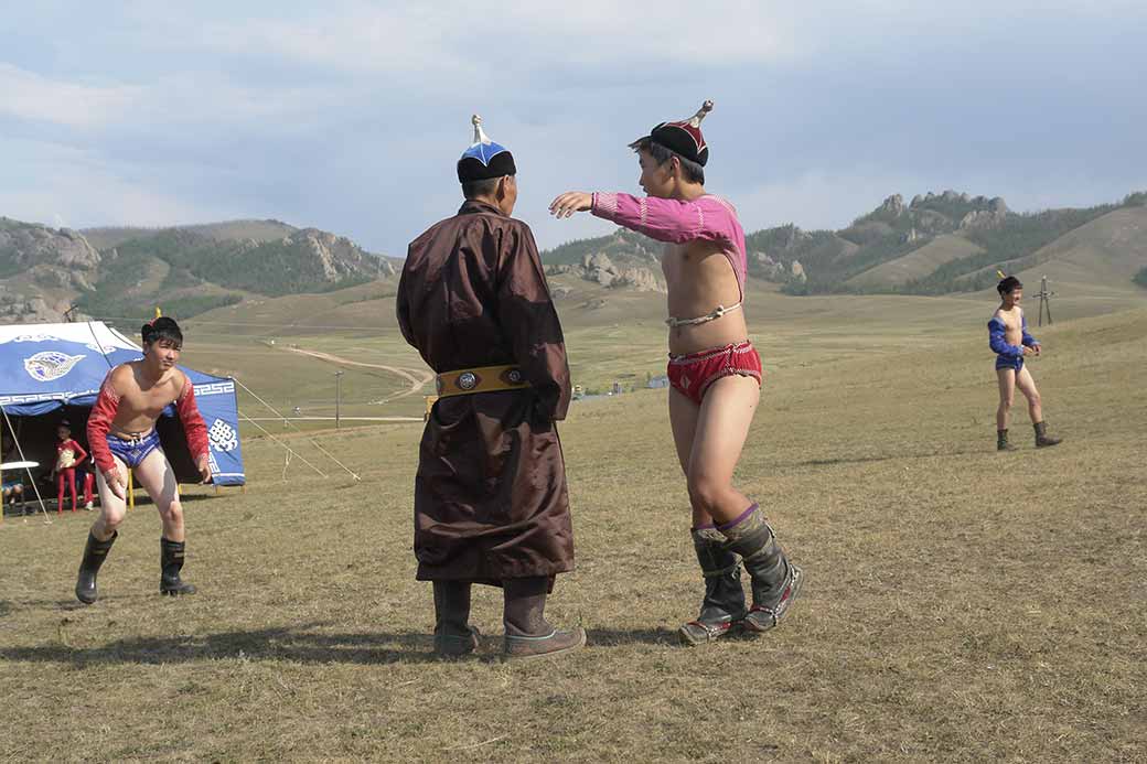 Mongolian wrestlers