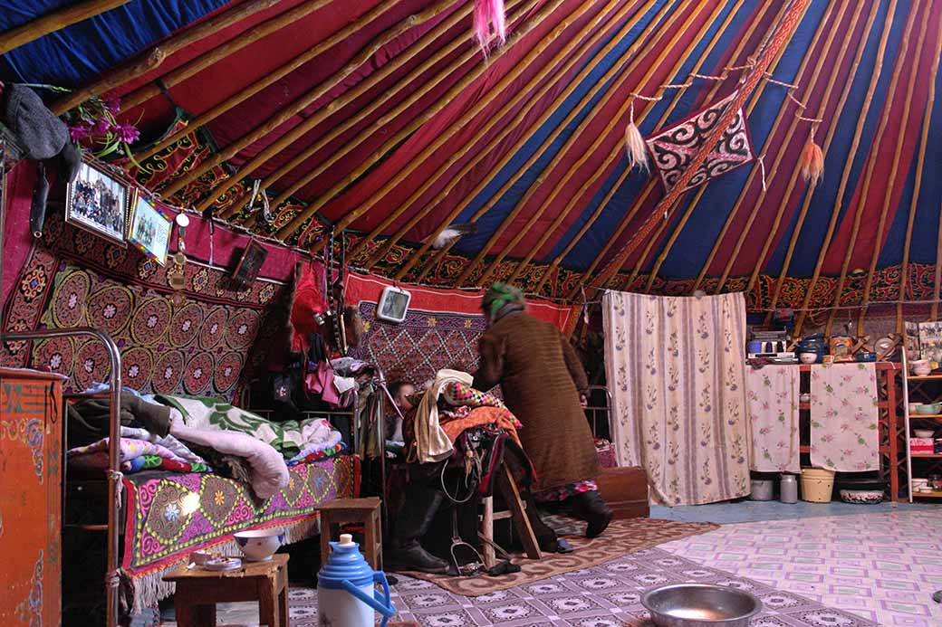 Family life in a yurt