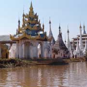 Monastery with stupas
