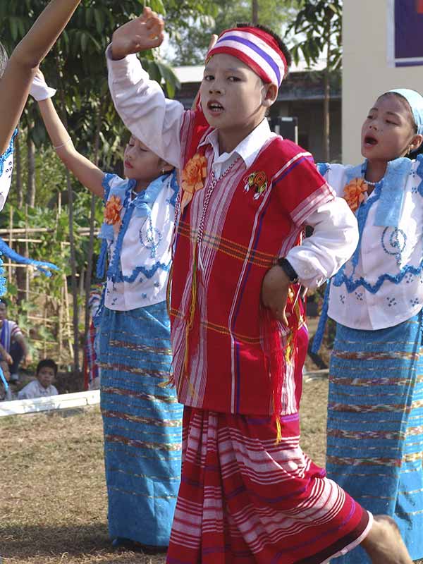 Children sing and dance