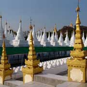 Whitewashed stupas