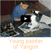 Young painter of Yangon