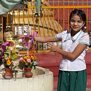 Girl with offerings