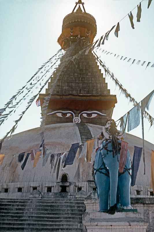 Boudhanath stupa, eyes of Buddha