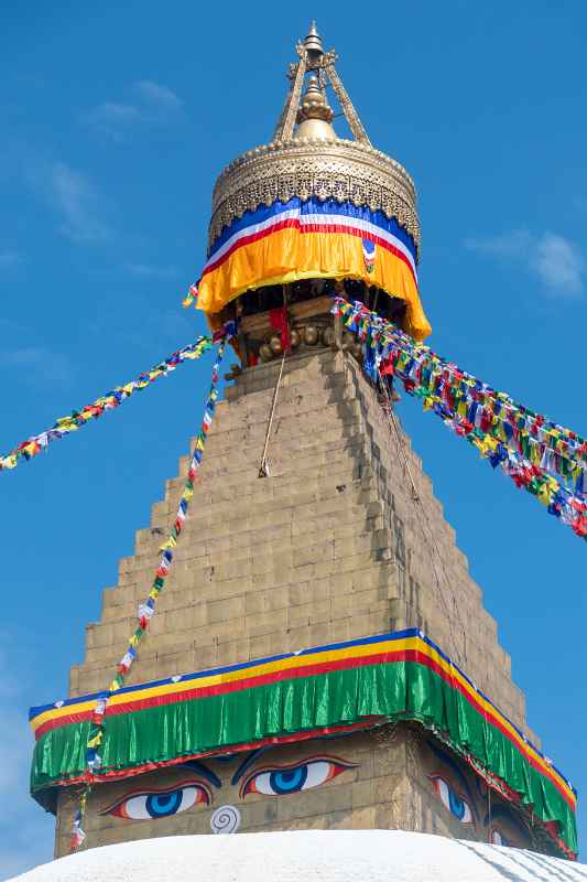 Stupa tower, Boudhanath Stupa