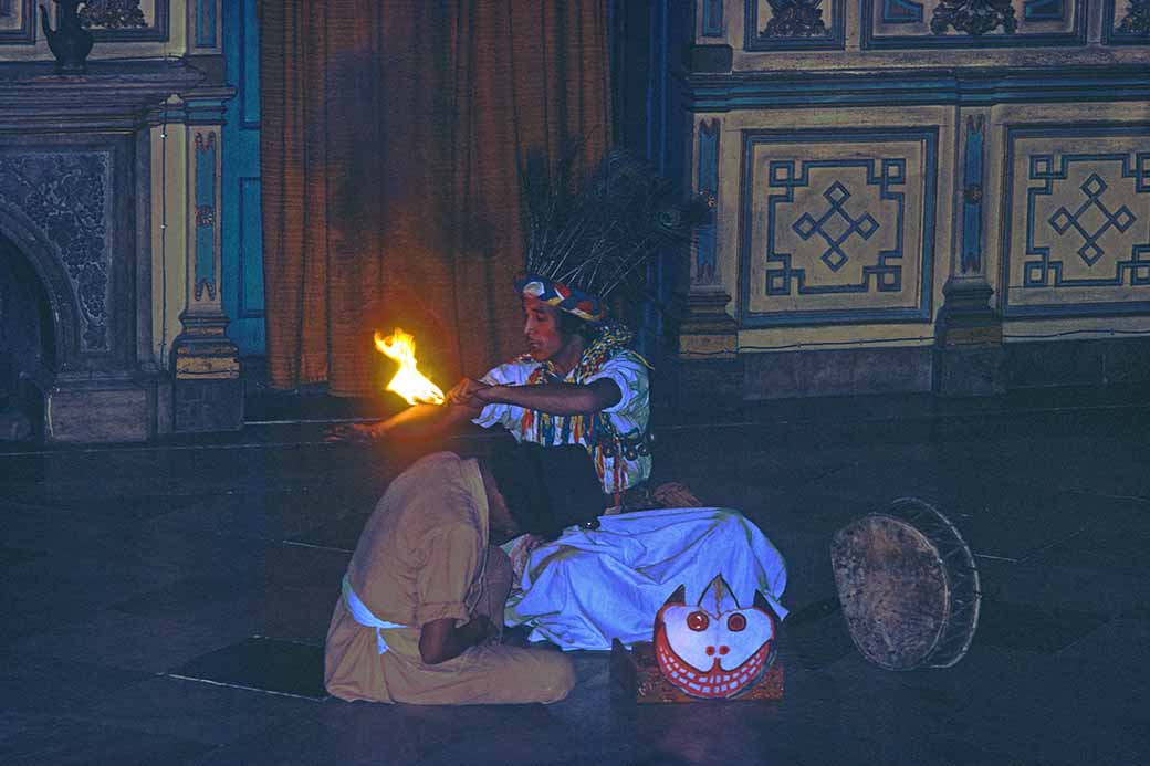 Jhankari (Witch Doctor) Dance, fire