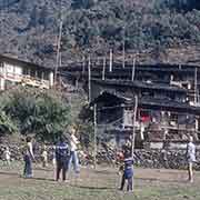 Playing volleyball, Tarke Ghyang