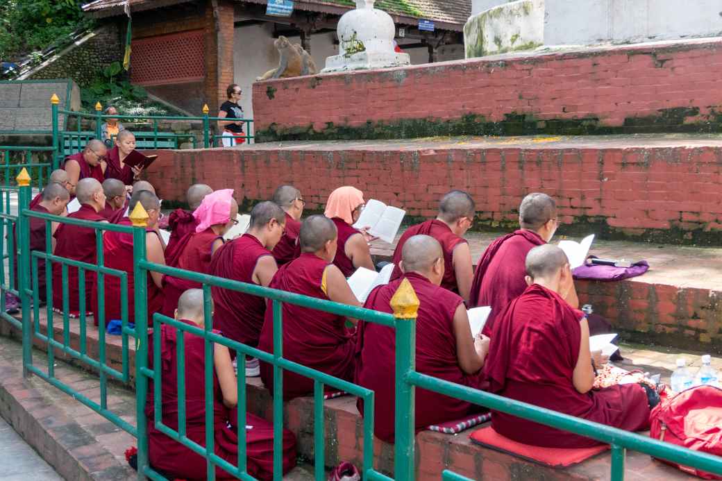 Buddhist nuns, Swayambunath