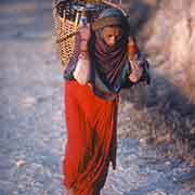 Woman carrying basket