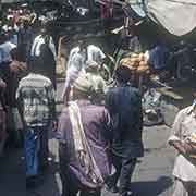 Crowds in the bazaar, Karachi