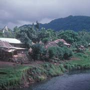 Village along river