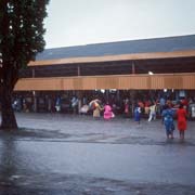 Market during rain