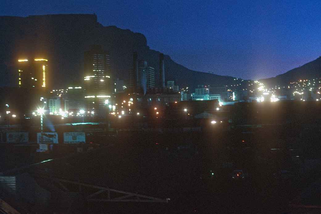 Night view of Cape Town