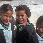 Three school girls