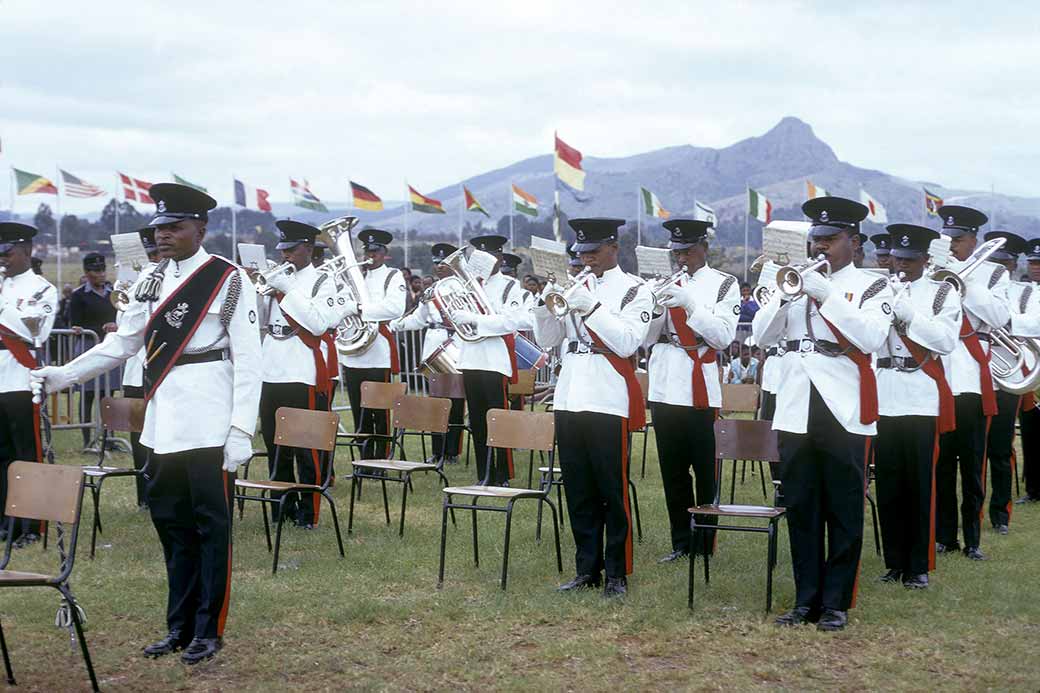 Police band performing