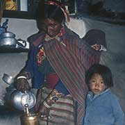 Making Tibetan butter tea
