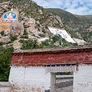Rock paintings, Drepung Monastery