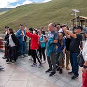Chinese and other tourists