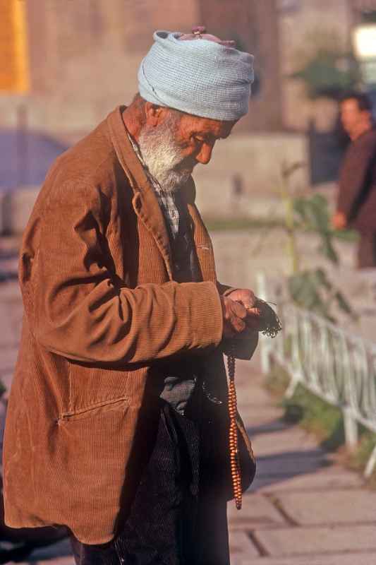 Man with prayer beads