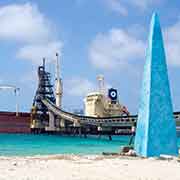Salt Pier and obelisk, Bonaire