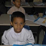 Boy at his desk