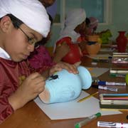 Clay pot painting