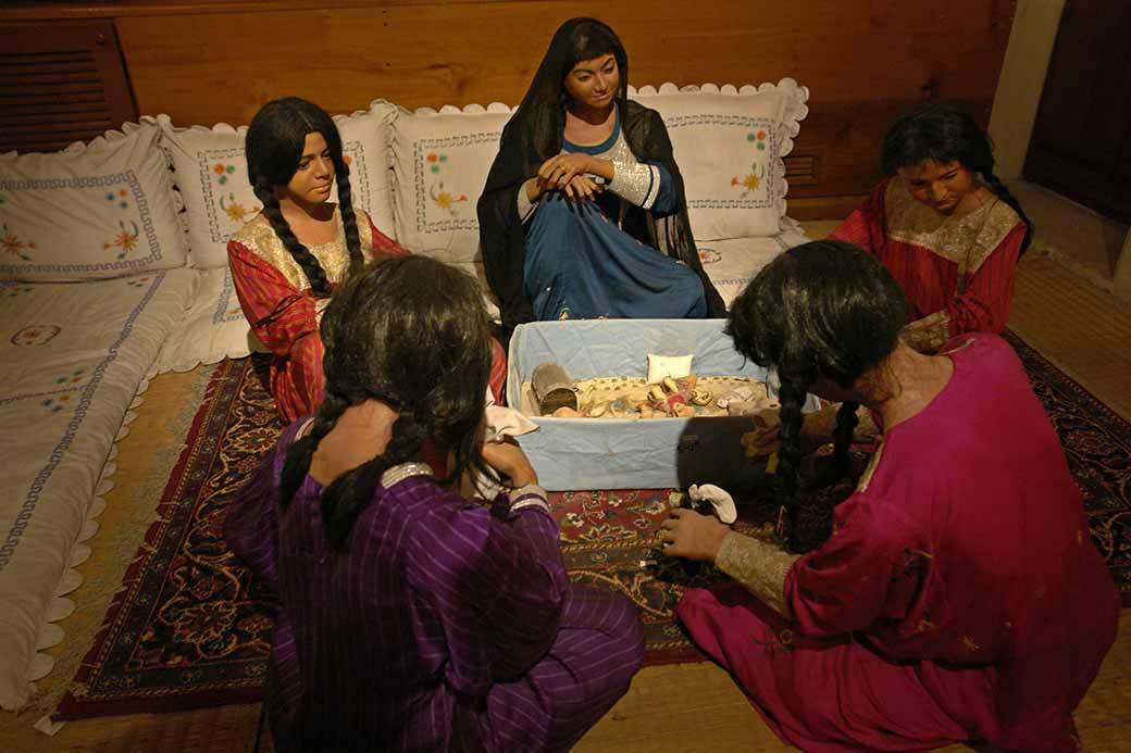 Girls playing a game