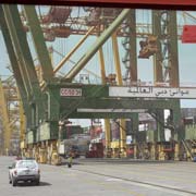 Cranes, container port
