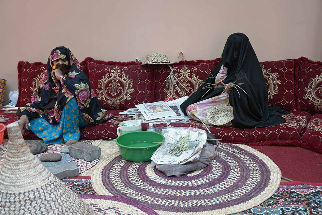 Bedouin women weaving