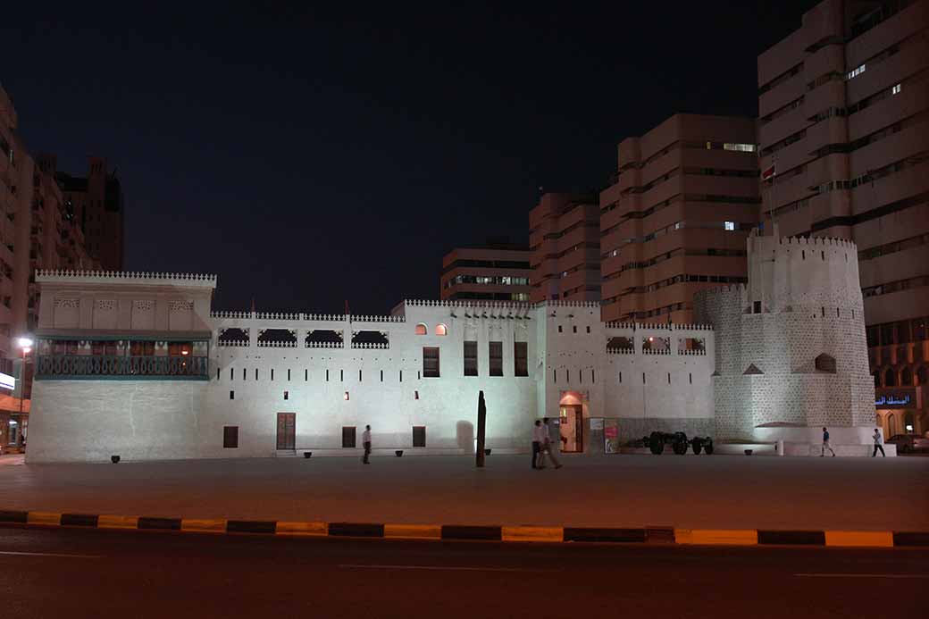 Al-Hisn Fort at night